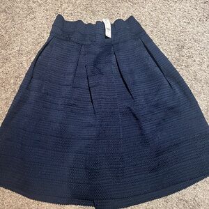 NY & Co Full Navy Blue Pleated Skirt